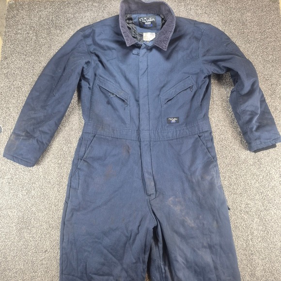 Walls Other - Walls Workwear Coveralls Mens Large Navy Blue Insulated Quilted Lined Winter